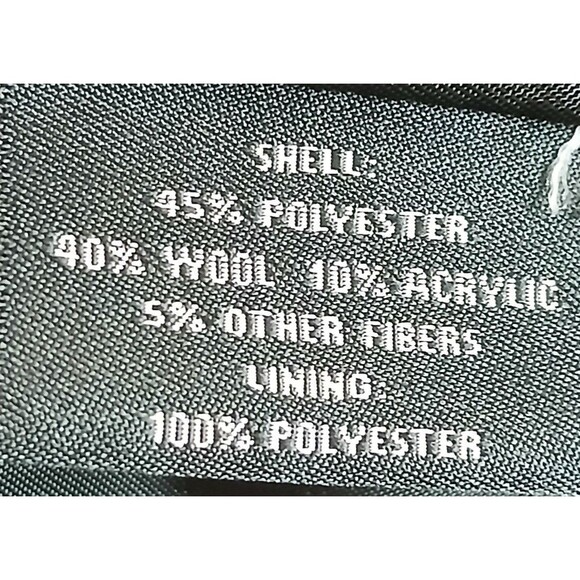 Preston & York Houndstooth Wool Blend Belted Wrap Coat Black White Size 8 - Picture 9 of 16